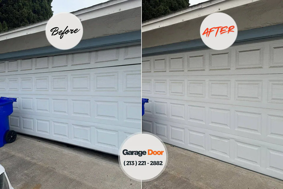Before and after: garage door company Lyndonville, VT